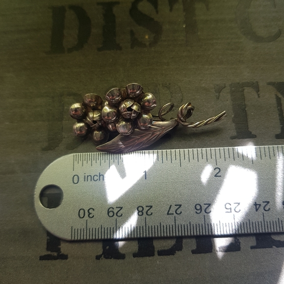 Vintage Sterling Silver Rose Brooch - Picture 6 of 7